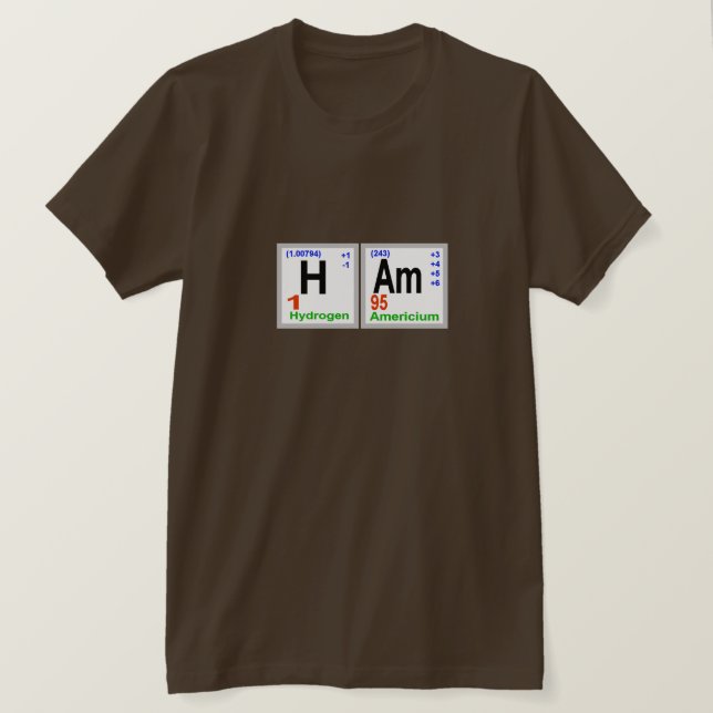 T-shirt HAM Periodiquement Elements (Design devant)
