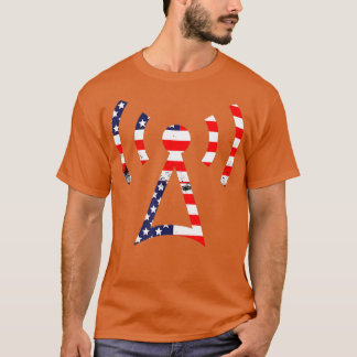 T-shirt Ham radio america flag patriotic 4h of July