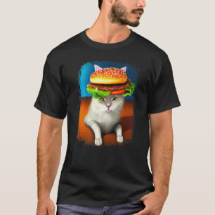 T-shirt Hamburger Chat Catburger Burger Purr Meow Chat 4