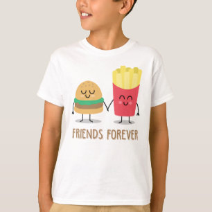 T-shirt Hamburger et frites meilleur ami