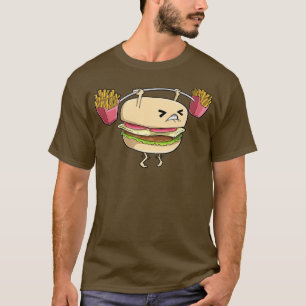 T-shirt Hamburger Fries haltérophilie