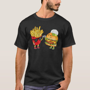 T-shirt Hamburger Fries High Cinq Cool Fun Combo Snacks Fu