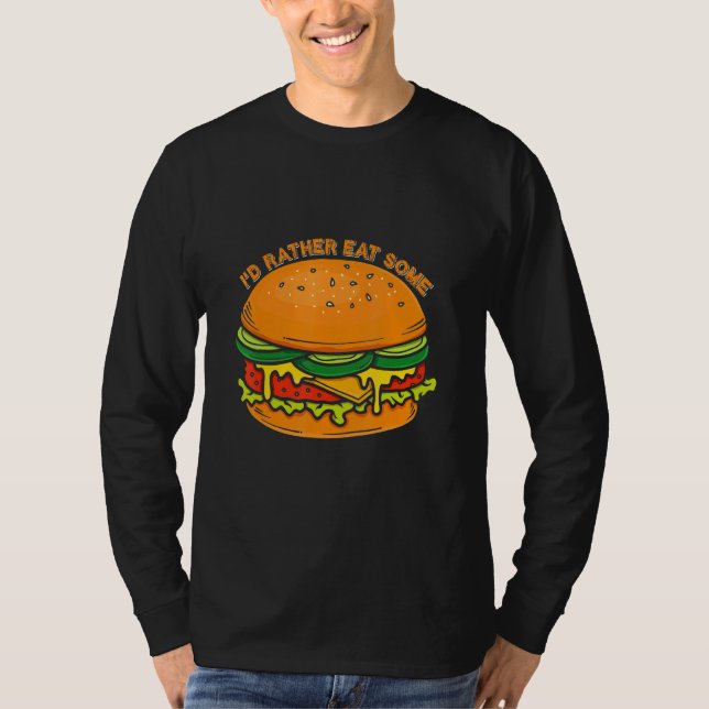 T-shirt Hamburger Funny Eat Cheeseburger (Devant)