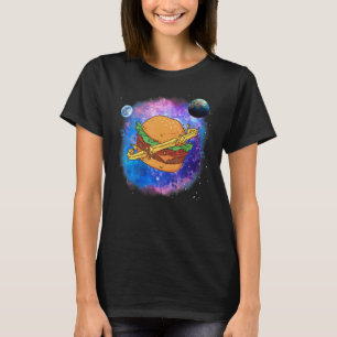 T-shirt Hamburger Planet Galaxy Burger