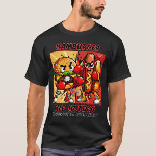 T-shirt Hamburger vs Hotdog - Pique-nique King
