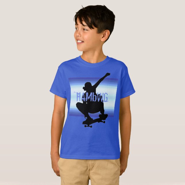 T-shirt HAMbWG - T Shirt - Moonlight Skate Boarder (Devant entier)