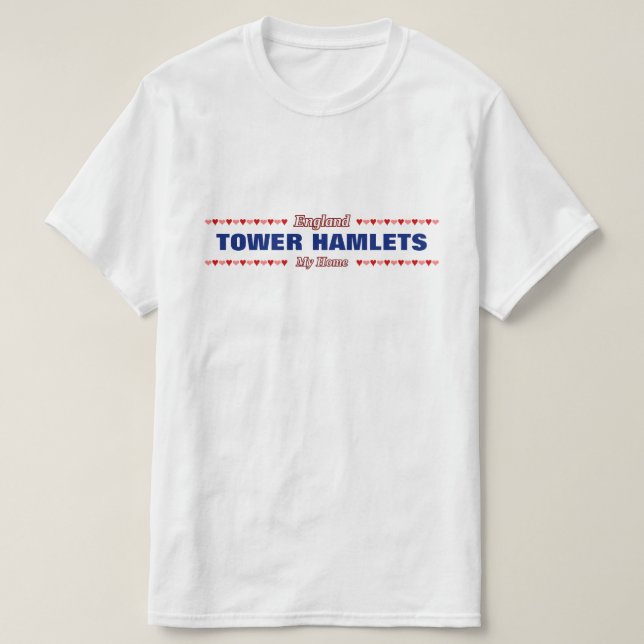 T-shirt HAMEAUX de TOUR - ma maison - l'Angleterre ; (Design devant)