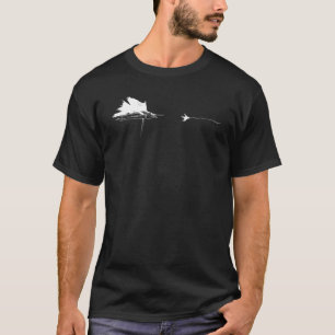 T-shirt Hameçon de pêche à la mouche graphique Ligne Poiss