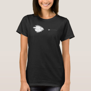 T-shirt Hameçon de pêche à la mouche graphique Ligne Poiss