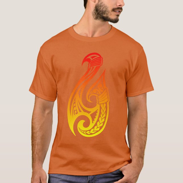 T-shirt Hameçon maori traditionnel Hei matau (Devant)
