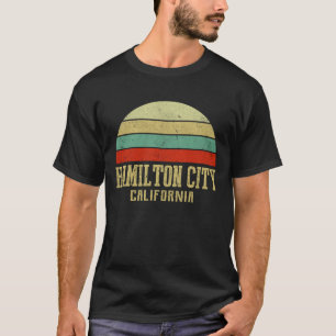 T-shirt HAMILTON-CITY CALIFORNIE Coucher de soleil Rétro V
