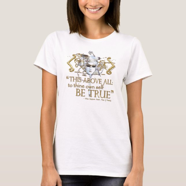 T-shirt Hamlet "posséder l'individu soit" citation vraie (Devant)