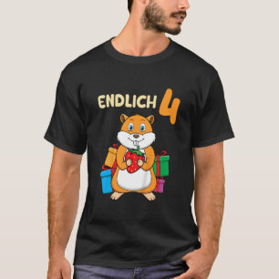 T-shirt Hammam pour enfants de 4e anniversaire avec fraise