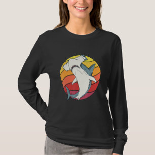 T-shirt Hammerhead Shark Retro Sunset Shark Art Hammerhead