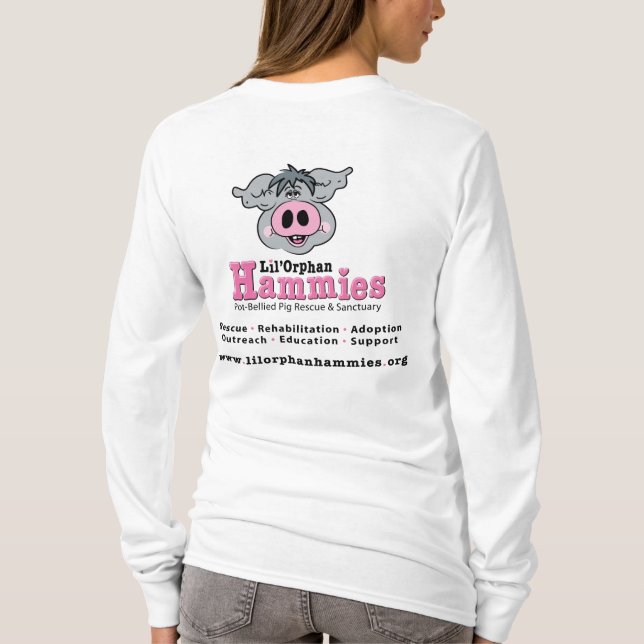 T-shirt Hammie Logo Hoodie de Madame (Dos)