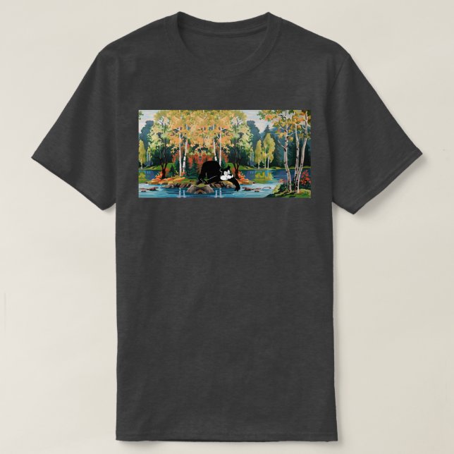 T-shirt Hamms Beer Bear vs a Cold Stream (Design devant)