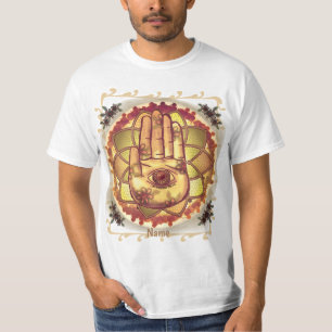T-shirt Hamsa Hand Orange Lotus