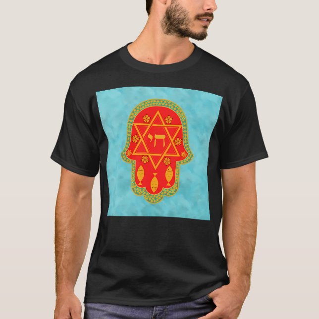 T-shirt Hamsa Pour La Protection Et La Force Des Bénédicti (Devant)
