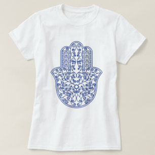 T-shirt hamsa*tunis*morocco*henna*blue