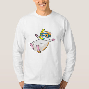 T-shirt Hamster à Plongée avec lunettes de natation