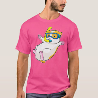 T-shirt Hamster à Plongée avec lunettes de natation