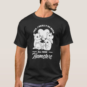 T-shirt Hamster Animaux Animaux Cute Cages Ball Roue Alime