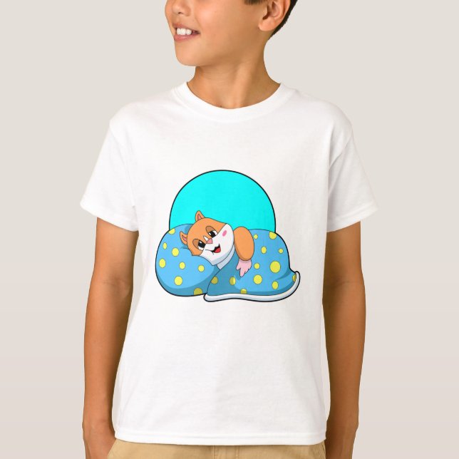 T-shirt Hamster au coucher avec couverture.PNG (Devant)