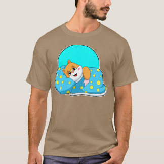 T-shirt Hamster Au Sommeil Avec Couverture