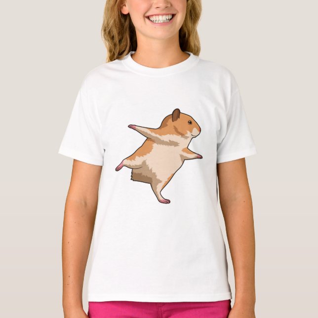 T-shirt Hamster au Yoga Stretching Legs (Devant)