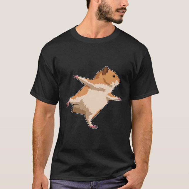 T-shirt Hamster au Yoga Stretching Legs (Devant)