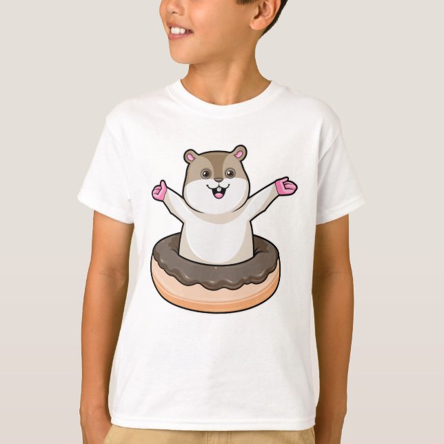 T-shirt Hamster avec de l'âne au chocolat (Devant)