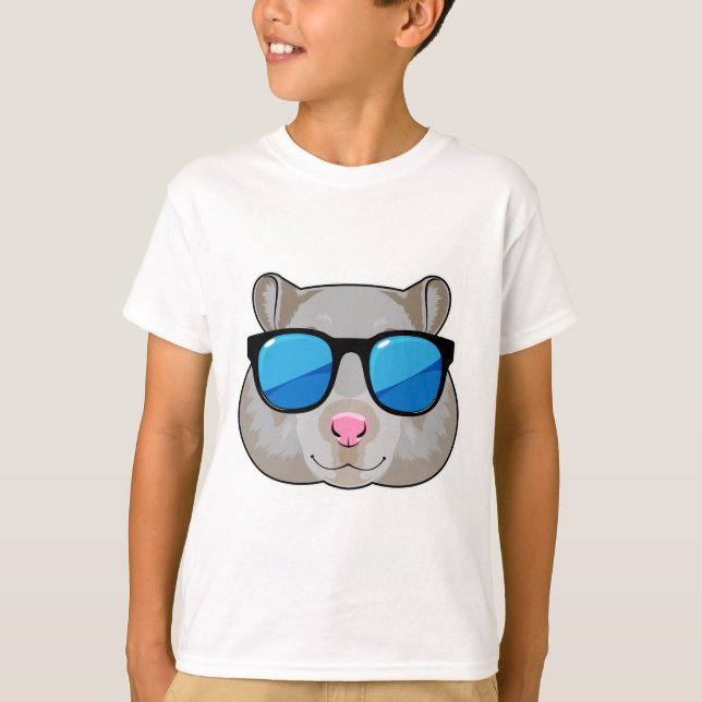 T-shirt Hamster avec lunettes de soleil (Devant)
