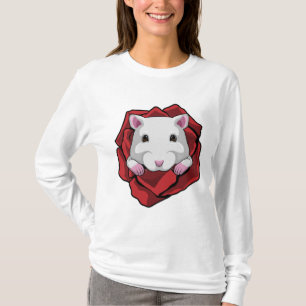 T-shirt Hamster avec Rose
