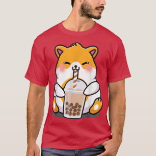 T-shirt Hamster Boba Thé Drôle Rodent Boire Thé Bubble