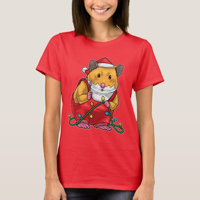 T-shirt Hamster Christmas Craftsman (Devant)