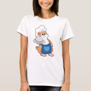 T-shirt Hamster comme cuisinier avec Plateau