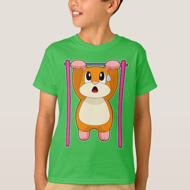 T-shirt Hamster culturiste Tractions Culturisme (Devant)
