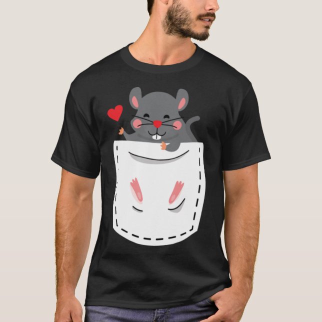 T-shirt Hamster dans le rongeur de poche poitrine (Devant)