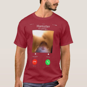 T-shirt hamster de mème à la queue fixant la caméra ava