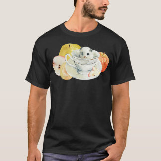 T-shirt Hamster De Pomme Dans L'Aquarelle Tea Fruit D'Été