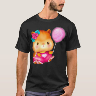T-shirt Hamster d'été et costume de ballon rose mignonne