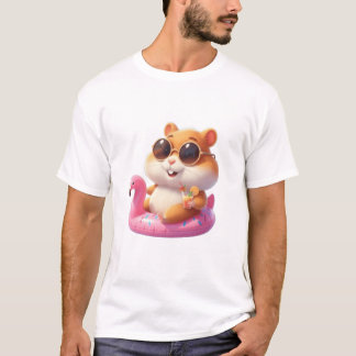 T-shirt Hamster du Jour de la Piscine - Cool Summer TinyFu