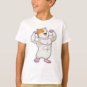 T-shirt Hamster en Bodybuilder avec de grands Muscles