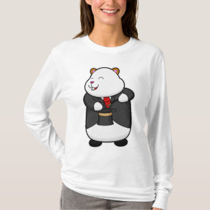 T-shirt Hamster en magicien avec baguette magique et Casqu