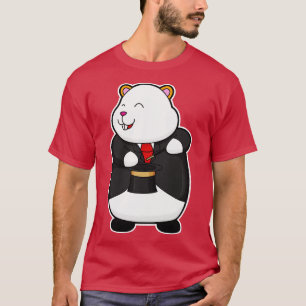 T-shirt Hamster en magicien avec Casquette de baguette mag