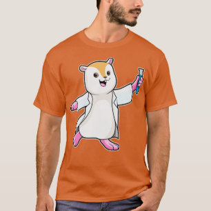 T-shirt Hamster en tant que scientifique avec tube d'essai