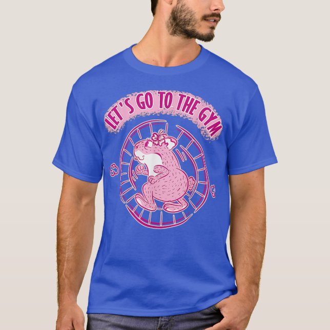 T-shirt Hamster en train de courir au volant gym entraînem (Devant)