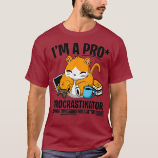 T-shirt Hamster Faul Procrastinate blague drôle cadeau