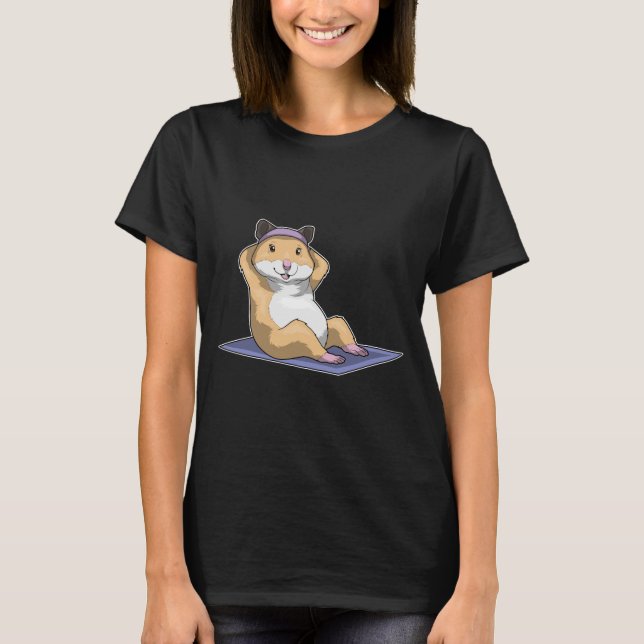 T-shirt Hamster Fitness Sit ups Sports (Devant)
