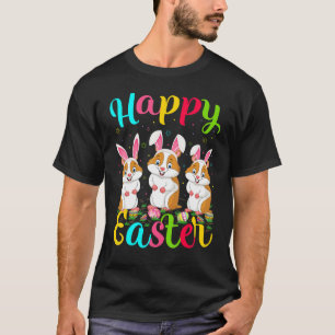 T-shirt Hamster Funny Oeufs de Pâques Bunny Hamster Happy